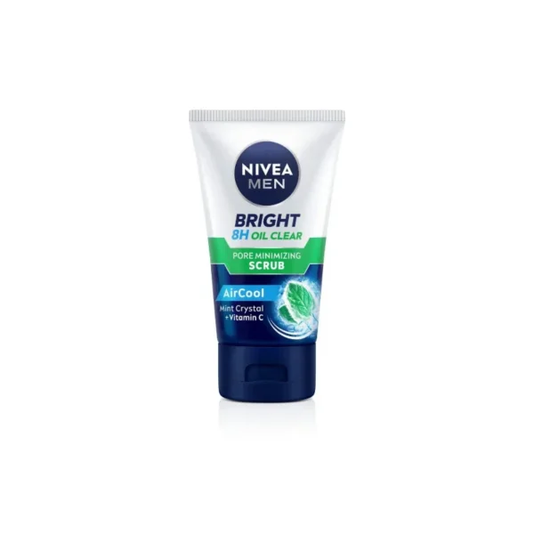 Nivea Men Bright 8H Oil Clear Anti-Shine & Purify Mud Foam 100g – Deep Detox Face Wash