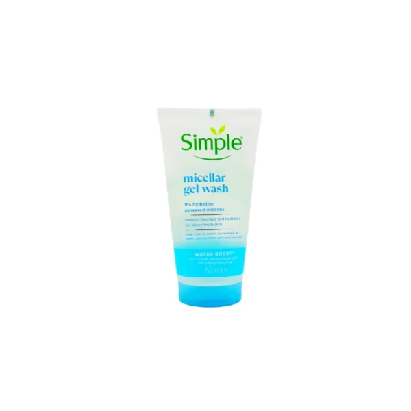 Simple Water Boost Micellar Facial Gel Wash 150ml – Hydrating Sensitive Skin Cleanser (Imported)