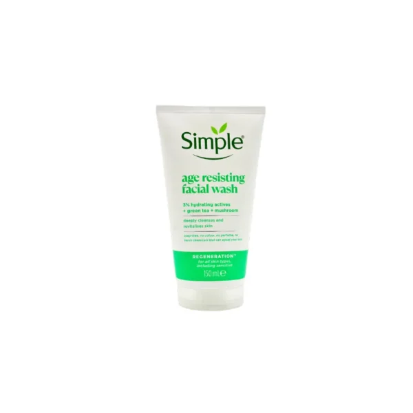 Simple Regeneration Age Resisting Facial Wash 150ml – Youth-Protecting Soap-Free Cleanser (Imported)