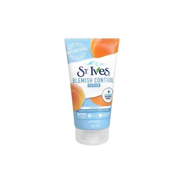 St. Ives Solutions Acne Control Apricot Scrub 150ml – 100% Natural Exfoliant & Salicylic Acid Face Scrub (Imported)