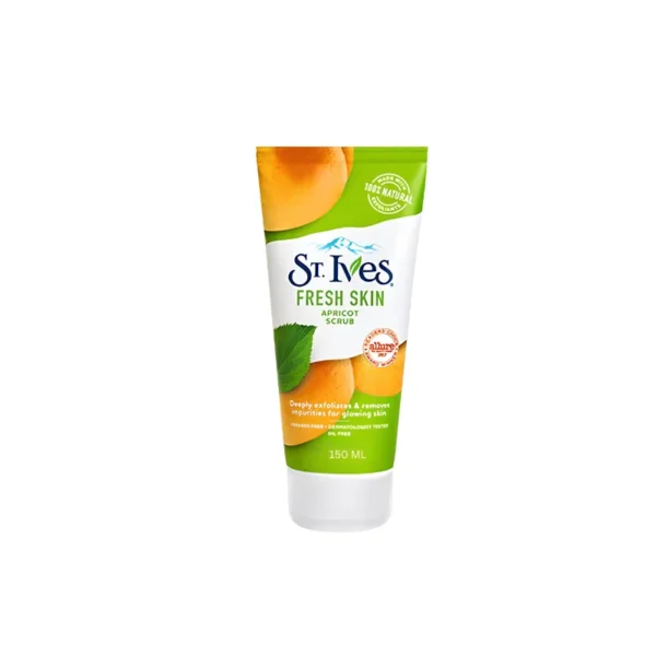 St. Ives Fresh Skin Apricot Scrub 150ml – 100% Natural Exfoliant & Deep Pore Face Scrub (Imported)