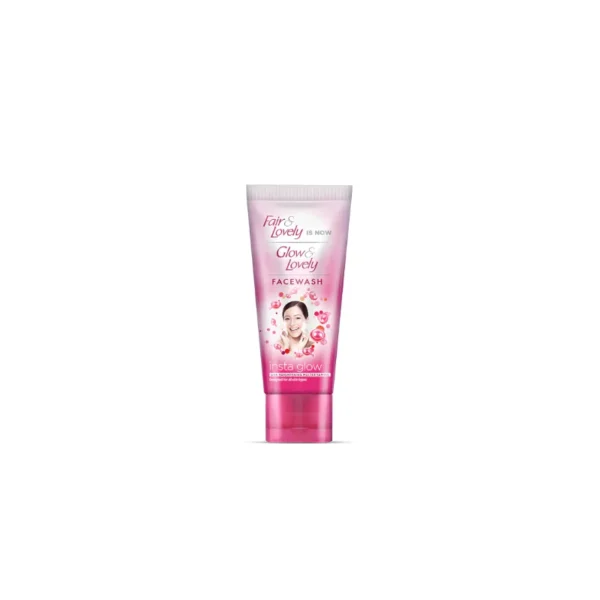 Glow & Lovely Insta Glow Multi-Vitamin Face Wash 50g – Instant Brightening & Deep Pore Cleanser (Compact Travel Pack)