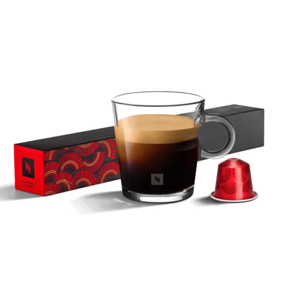 Nespresso Original Line World Explorations Shanghai Lungo Coffee Pods – 10 Capsules Sleeve (Imported)