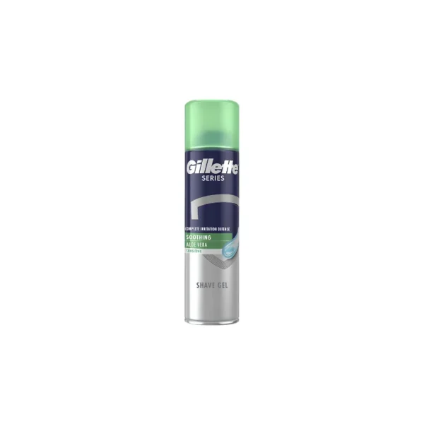 Gillette Series Soothing Shave Gel with Aloe Vera 200ml – Sensitive Skin Irritation Defense Shaving Gel (Imported)
