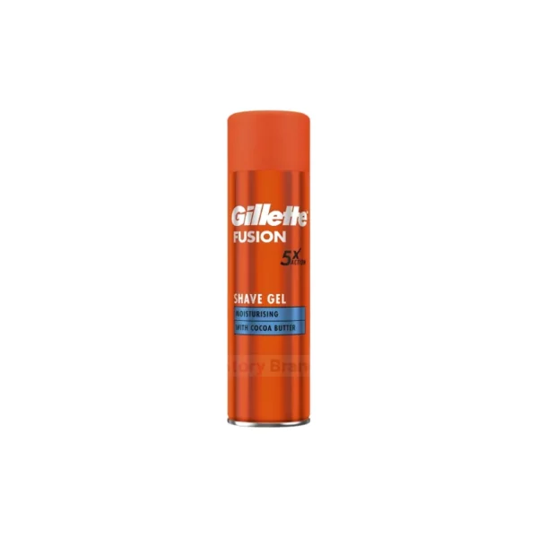 Gillette Fusion 5x Action Moisturising Shave Gel with Cocoa Butter 200ml – Advanced Shield & Ultra-Hydrating Shaving Gel (Imported)