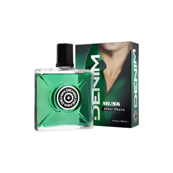 Denim Musk After Shave 100ml – Long-Lasting Antiseptic Soothing Lotion & Masculine Woody Scent for Men (Made in Italy)