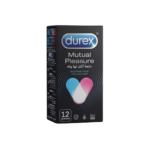 Durex Mutual Pleasure Condoms 12 Pack – Ribbed & Dotted Delay Climax Natural Rubber Latex Condoms (Imported)