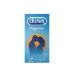 Durex Together Easy-On Condoms 12 Pack – Standard Fit Smooth Natural Rubber Latex Condoms (Imported)