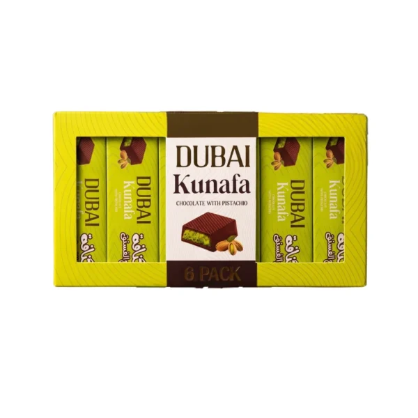 Dubai Kunafa Chocolate with Pistachio 6-Pack Box | Viral Dubai Chocolate Price in Pakistan