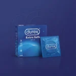 Durex Extra Safe Easy-On Condoms 3 Pack – Thicker Natural Rubber Latex Extra Lubricated Condoms (Imported)