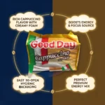 Good Day Cappuccino Instant Coffee with Choco Granules Pouch | Imported 3-in-1 Coffee - Image 3