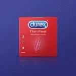 Durex Thin Feel Easy-On Condoms 3 Pack – Ultra Thin High Sensitivity Natural Rubber Latex Condoms (Imported) - Image 2