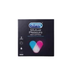 Durex Mutual Pleasure Condoms 3 Pack – Ribbed & Dotted Delay Climax Natural Rubber Latex Condoms (Imported)