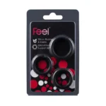 Feel Silicone Rubber & Elastic Ejaculation Support Rings (3-Pack Set) – Reusable Stretchable Performance Rings for Men (Imported)