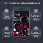 Feel Silicone Rubber & Elastic Ejaculation Support Rings (3-Pack Set) – Reusable Stretchable Performance Rings for Men (Imported) - Image 3