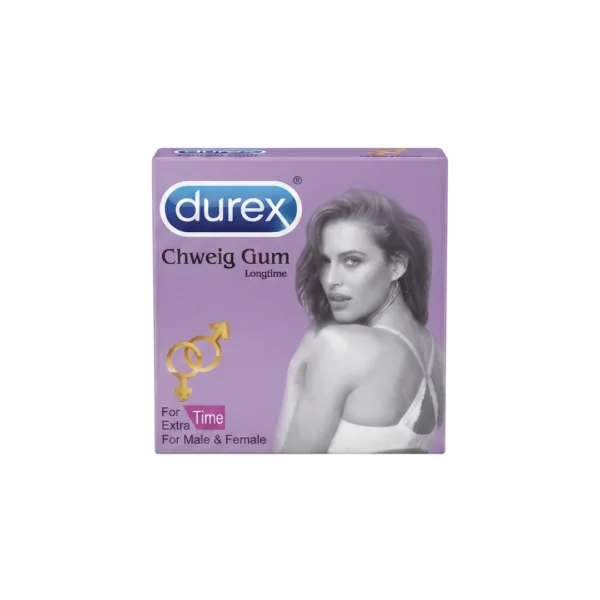 Durex Chweig Gum Longtime (Mint Flavoured) – Herbal Stamina & Performance Chewing Gum for Men & Women (Pack of 4)