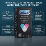 Durex Mutual Pleasure Condoms 12 Pack – Ribbed & Dotted Delay Climax Natural Rubber Latex Condoms (Imported) - Image 3