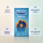 Durex Together Easy-On Condoms 12 Pack – Standard Fit Smooth Natural Rubber Latex Condoms (Imported) - Image 3