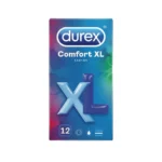 Durex Comfort XL Easy-On Condoms 12 Pack – Extra Large Wide Fit Smooth Natural Rubber Latex Condoms (Imported)