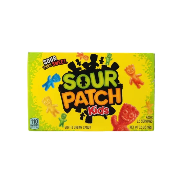 Sour Patch Kids Original Soft & Chewy Candy 99g (3.5 oz Theater Box) – Sour Then Sweet Assorted Fruit Flavored Gummy Candy (Imported USA)