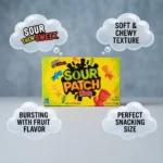 Sour Patch Kids Original Soft & Chewy Candy 99g (3.5 oz Theater Box) – Sour Then Sweet Assorted Fruit Flavored Gummy Candy (Imported USA) - Image 3