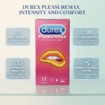 Durex Pleasuremax Condoms 12 Pack – Ribbed & Dotted Dual Texture Natural Rubber Latex Condoms (Imported) - Image 3