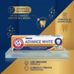 Arm & Hammer Advance White Whitening Toothpaste 75ml – Imported Baking Soda Deep Clean - Image 3