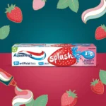 Aquafresh Splash Kids Strawberry Toothpaste 3-8 Years 50ml – Imported 0% Artificial Flavours Enamel Care - Image 2