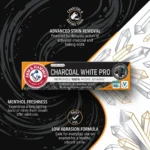Arm & Hammer Charcoal White Pro Toothpaste 75ml – Imported Baking Soda & Activated Charcoal Whitening - Image 3