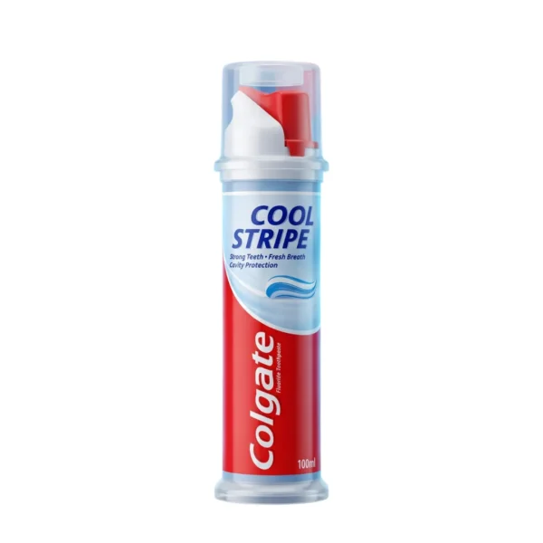 Colgate Cool Stripe Fluoride Pump Toothpaste 100ml – Imported 2-in-1 Fresh Breath & Cavity Care