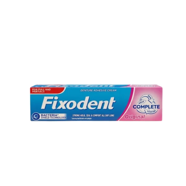 Fixodent Complete Original Denture Adhesive Cream 47g – Imported All-Day Hold & Bacteria Shield
