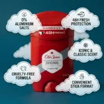 Old Spice Original Deodorant Stick 50ml (0% Aluminium Salts) – 48H Freshness for Men - Image 3