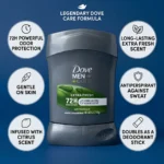 Dove Men+Care Extra Fresh 72H Antiperspirant Deodorant Stick - 48g / 1.7 oz - Image 3