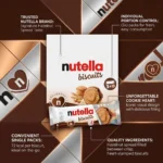 Nutella Biscuits T3 Pack (41.4g) – Imported Golden Baked Biscuits Filled with Nutella Cream - Image 3